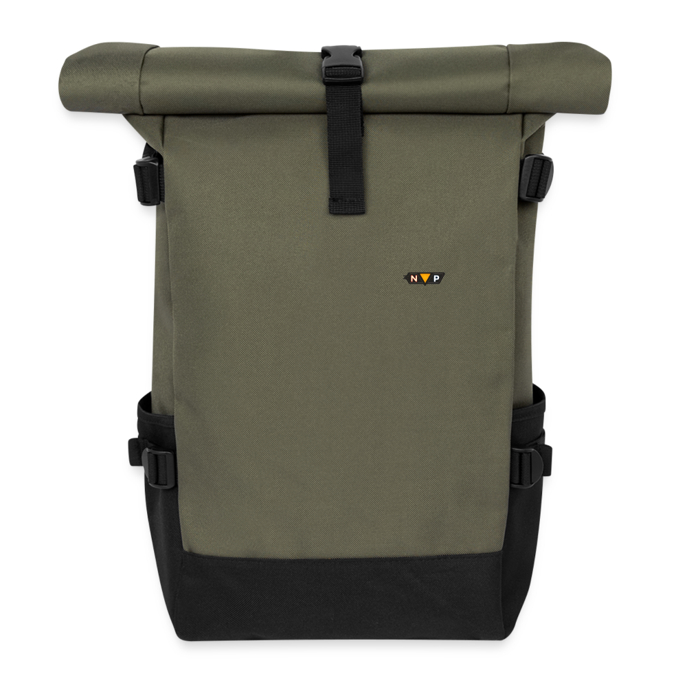 Roll Top Rugzak - olive/black