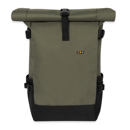 Roll Top Rugzak - olive/black